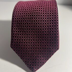Tattersall royal fuchsia tie 100% silk